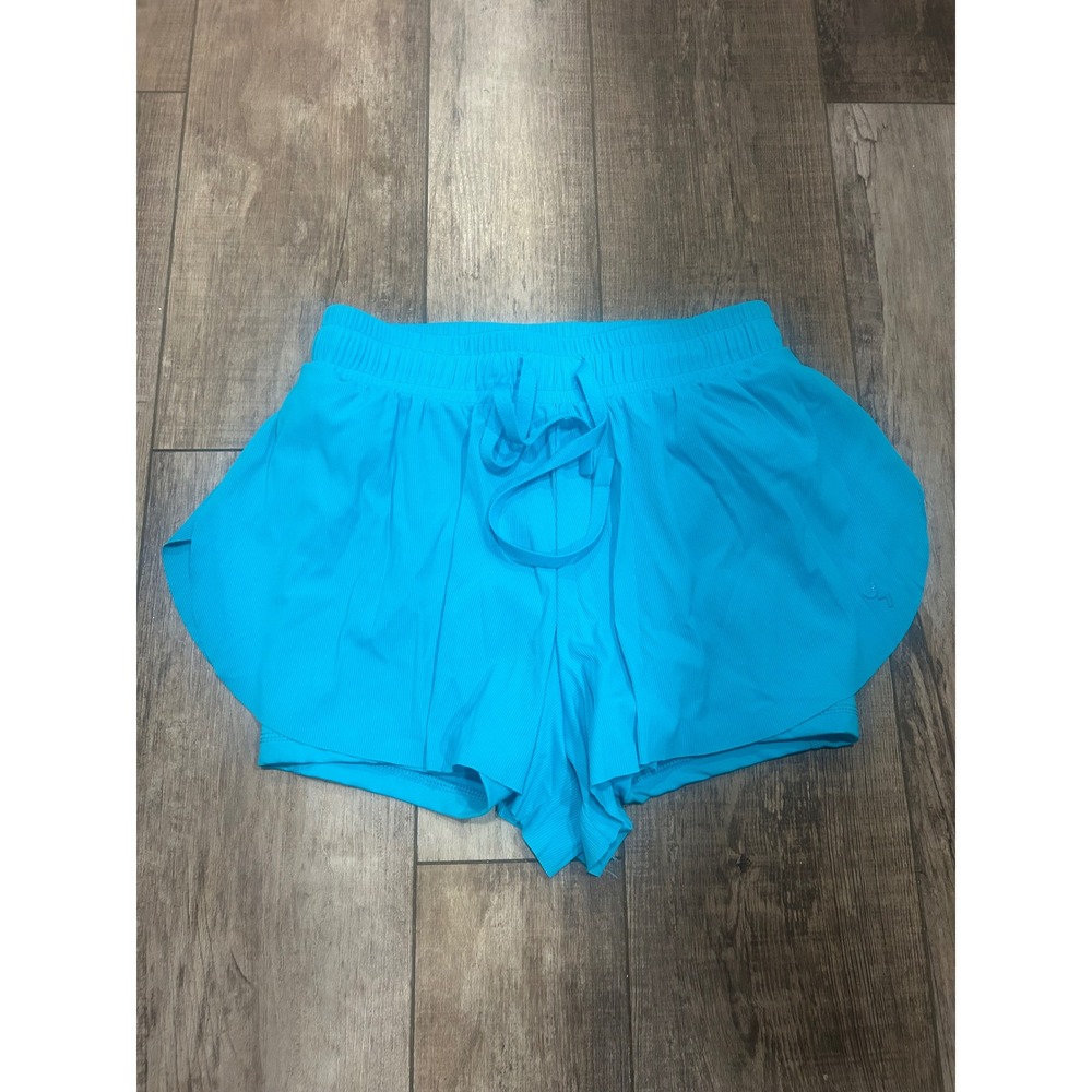 JoyLab Women Turquoise Blue 2-in-1 Layered Running Shorts XS Extra‎ Small